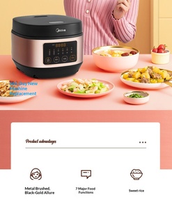 Olla <span class=keywords><strong>Arrocera</strong></span> Inteligente Midea MB-AFB4062R de 4L con Recubrimiento Interior de Cristal Negro para una Cocción Uniforme - Product Image 4