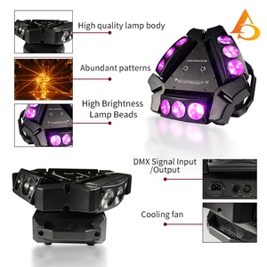Produits tendances : Super Cyclone 9 Yeux LED Spider Beam Light RGBW, Lumières de scène Disco Spider - Product Image 3