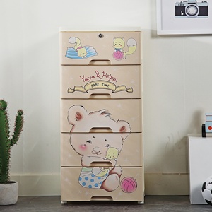 OEM/ODM Animal de Bande Dessinée Pingouin de Rangement <span class=keywords><strong>en</strong></span> <span class=keywords><strong>Plastique</strong></span> Tiroirs Armoire De Rangement - Product Image 5