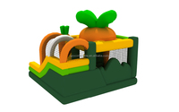 Château gonflable de maison de rebond de lapin de carotte de saut d'enfants bon marché commerciaux populaires avec la glissière combinée
