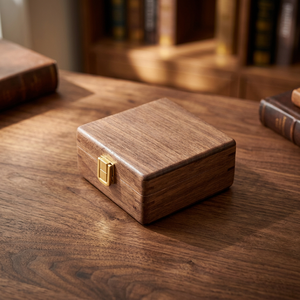 Chengyang Premium Handmade Walnut Solid Wood Jewelry <b>Box</b> Ring Necklace Luxury Organizer Sealed Adjustable Compartments Falak - Product Image 3