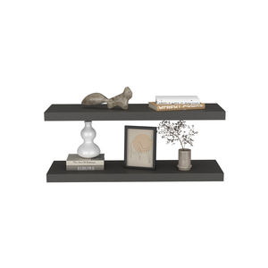 Mensola Sospesa Dallas Grigio Opaco, Scaffale Espositivo per Soggiorno - Product Image 3