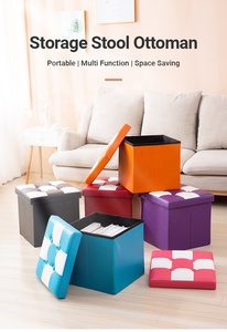 Repose-pieds réglable pouf <span class=keywords><strong>banc</strong></span> de rangement tabouret d'extrémité rembourré pour vêtements et chaussures sous le bureau ou le lit - Product Image 6