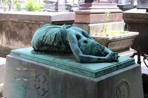 Estatua <span class=keywords><strong>de</strong></span> Dama <span class=keywords><strong>Triste</strong></span> <span class=keywords><strong>de</strong></span> Tamaño Real en Latón y Cobre Verde, Escultura <span class=keywords><strong>de</strong></span> Bronce con Patina para Exteriores y Cementerios - Product Image 4