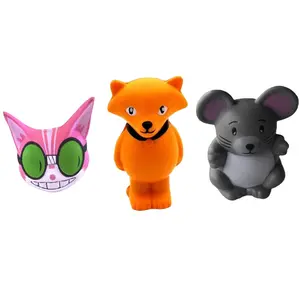 BSCI Personnalisé Logo PU Mousse Animal Anti Stress Renard Souris Anti-Stress Renard Souris Balle Anti-Stress