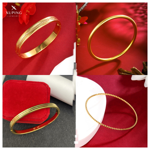 212 Xuping Jewelry Wholesale Dubai Chinese Wedding Bridal Pakistan Fashion <strong>Copper</strong> 24K Gold Plated Women <strong>Bangle</strong> - Product Image 3