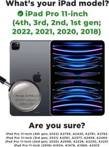 HGD Multiple <b>Tablet</b> Case for iPad Pro 11'' 4th 3rd 2nd 1st Gen EVA Foam 3 in 1 High Protection Case With Pen <b>Holder</b> Kickstand - Product Image 2