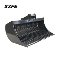 Suku Cadang Alat Berat XZFE MS03 Symlock Mini Sorting Bucket Excavator Skeleton Bucket untuk Pekerjaan Sipil