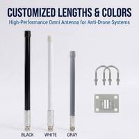 Antena Omnidireccional de Fibra de Vidrio de 50W, Bloqueador de Señal RF, Antena Anti-Drones, GSM 3G 4G 5G, Antena de Fibra de Vidrio Resistente al Agua