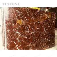 Dalle de marbre naturel Tostone Exclusive Vein Match Rouge Rosso Lavento pour murs décoratifs de maisons et appartements, panneaux de décoration à lames assorties