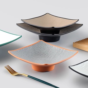 A5 <b>melamine</b> stemmed <b>plate</b>, Japanese-style square <b>plate</b>, plastic serving <b>plate</b>, commercial restaurant creative cold dish/snack - Product Image 3