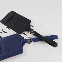 Étiquette de bagage en cuir PU souple épaissi pour avion, porte-identité de valise de voyage et étiquette nominative anti-perte pour carte d'embarquement