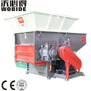 CE 300-3000 Kg/H Single Shaft Shredder Plastic Bottle Waste Rubber Crumb Shredder Machine