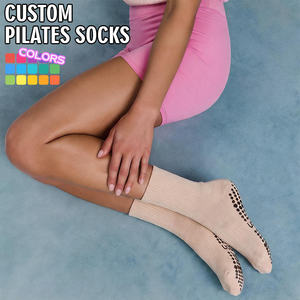 Chaussettes de Pilates antidérapantes BiLu OEM ODM personnalisées avec logo, chaussettes de yoga avec étiquette privée pour les studios de yoga, vente en gros - Product Image 1