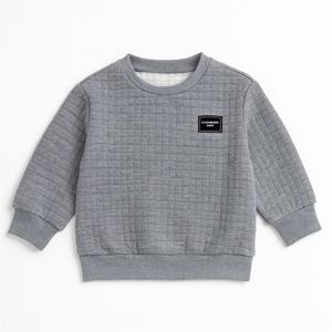 เสื้อสเวตเตอร์ผ้าฟลีซถักแขนยาวสำหรับเด็กผู้ชายเสื้อสเวตเตอร์ถักคอลูกเรือแบบลำลองสำหรับฤดูหนาวสไตล์ใหม่ - Product Image 3