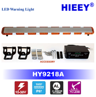 HIEEY 120cm Balise de signalisation de véhicule rouge bleue ambre blanche, barre lumineuse d'avertissement d'urgence rotative halogène pour toit de voiture