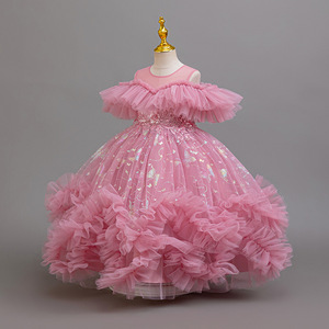 Nuevo vestido de princesa de fiesta de lujo elegante de <span class=keywords><strong>Primera</strong></span> Comunión <span class=keywords><strong>para</strong></span> niña, vestido de baile, <span class=keywords><strong>ropa</strong></span> estampada <span class=keywords><strong>para</strong></span> edades de 4 a 12 años - Product Image 3
