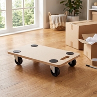 Chariot de déménagement en bois pour meubles avec roulettes, planche à roulettes pour panneaux, support de transport à poignée