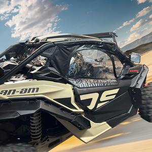 X3 Soft Upper Door Set Kit UTV Soft Cab Doors <span class=keywords><strong>Top</strong></span> Enclosure <span class=keywords><strong>Top</strong></span> Door Skin para 2017-2025 Can Am <span class=keywords><strong>Maverick</strong></span> X3 Modelos de 2 plazas - Product Image 3
