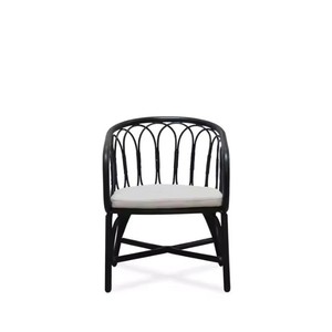 Nagata Chaise moderne élégante en velours avec accoudoirs Salon Bureau Intérieur Extérieur Mobilier design contemporain Confort relaxant - Product Image 2