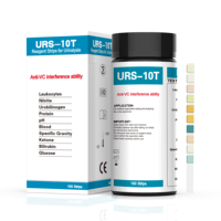 Kit de test d'analyse de réactif 10 paramètres URS-10T bandelettes de test d'urine 100 bandelettes détectent 10T