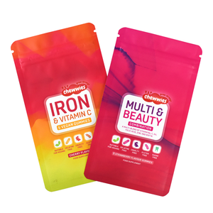 Custom resealable aluminum foil smell proof zip lock plastic food packaging mylar bags with tear notch