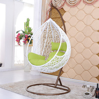 Chaise Nid d'Oiseau en Rotin PE Personnalisée Résistante aux Rayures, Meubles de Jardin en Rotin Imperméables