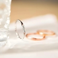 Bague ouverte double couche en acier inoxydable, tendance, avec inscription anglaise « Just Breathe Deep Breath », cadeau de mariage ou de fiançailles
