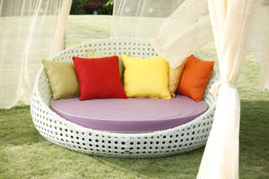 أريكة للتشمس في الهواء الطلق صالة أريكة للتشمس من الراتان الطبيعي للحدائق والفنادق والمشاريع متسكع شمسي أنيق - Product Image 6