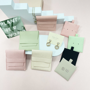 Sacchetto di Lusso in Microfibra 8x8cm per Gioielli con Logo in Rilievo, Piccola Busta Regalo per Collane e Bracciali - Product Image 4