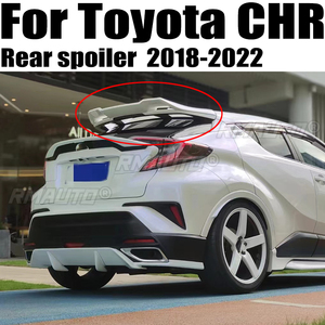 สปอยเลอร์หลังคาร์บอนสีดำสำหรับรถยนต์โตโยต้า CHR รุ่นปี 2018 2019 2021 2022  พร้อมดิฟฟิวเซอร์ท้ายรถยนต์สำหรับช่องเก็บสัมภาระ - Product Image 1