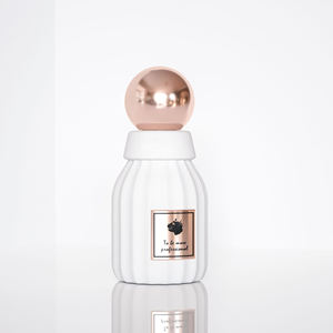 Flacon de parfum en verre sur mesure, transparent, rechargeable, à col serti - Product Image 1