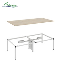 Mobilier de bureau : Ensemble table et chaises de conférence exécutives pour 20 personnes, mobilier commercial moderne en métal pour réunions en immeuble de bureaux