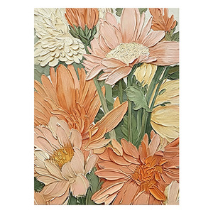 ภาพวาดสีน้ำมันลายดอกไม้บานสะพรั่ง ศิลปะดอกไม้สมัยใหม่สำหรับตกแต่งห้องนั่งเล่นและห้องรับประทานอาหาร - Product Image 5