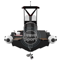Barco de pesca de aluminio de 22 pies, botes inflables en Pvc 680, botes de costilla