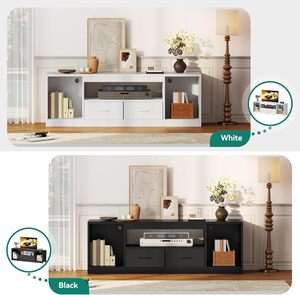 Mobili da soggiorno-Mobile <span class=keywords><strong>TV</strong></span> a 3 porte regolabile a 2 porte con centro di intrattenimento per pannello in legno <span class=keywords><strong>TV</strong></span> - Product Image 4