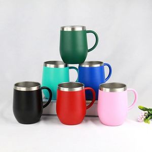 12Oz Double Wall Vacuum Insulated Stainless Steel Luxury Tumbler with Lid Customizable Belly Shape - Product Image 2