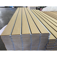 Panneau acoustique en bois rainuré perforé, panneau absorbant le son en MDF, ignifuge, pour salle de réunion, auditorium