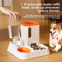 Fontaine à eau pour animaux de compagnie en PP, grande capacité, distributeur automatique intelligent d'eau et de nourriture intégré pour chats