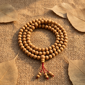 Unik Ornements en bois de santal Perles de prière chapelet hindou Perles en bois artisanales pour les prières de l'hindouisme - Product Image 2