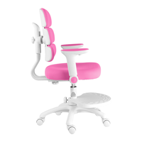 Chaise d'étude intelligente pour enfants en gros, rose et bleue, mobilier de salle à manger à domicile, chaise ergonomique pivotante en métal réglable en hauteur pour la croissance des enfants