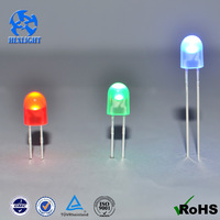 Diode LED ovale Hole HLX InGaN 5mm RGB (Blanc, Rouge, Vert, Bleu, Jaune) 5V 0.06W, 50/120 degrés, durée de vie 50000 heures, couleur