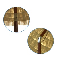 Hot Creative personnalisé 8Ft chaume Tiki parasol de plage en plein air Portable paille raphia Hawaii parapluie