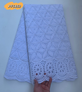 Pizzo Svizzero in Cotone Importato da Dubai / Tessuto in Pizzo <span class=keywords><strong>di</strong></span> Alta Qualità / Pizzo Voile Svizzero <span class=keywords><strong>di</strong></span> Alta Qualità 2025 Tessuti in Pizzo <span class=keywords><strong>di</strong></span> Cotone Bianco Liscio - Product Image 5