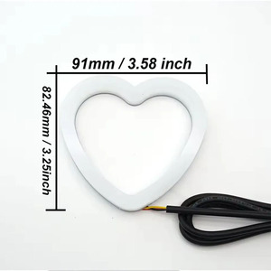 Nouveaux anneaux lumineux LED 3,5 pouces contrôlables blanc ambre RGB 7 couleurs 12V pour phares de voiture, feux de brouillard/DRL, yeux d'ange, feux de jour, contrôlables par application mobile - Product Image 4
