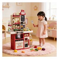 TOYSRUNNER Ensemble de cuisine pour enfants en plastique ABS, poste de chef moderne, cuisinière, évier, panier de rangement, apprentissage culinaire, imagination, intérieur