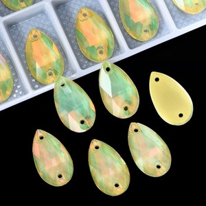 OLeeya Premium Quality Rhinestones Sewing-on Mocha Opal Teardrop Glass Sew on Rhinestone Crystals for <b>Dance</b> Costume Bikini <b>Dress</b> - Product Image 4