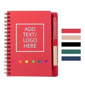Cuaderno Espiral con Logotipo Personalizado y Notas Adhesivas, Diario de Papel Kraft Personalizado, Ideal para Regalos Promocionales Empresariales - Product Image 1