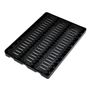Tùy chỉnh điện tử ESD thermoformed PS nhựa chân không hình thức khay hình chữ nhật màu đen bao bì vỉ - Product Image 2