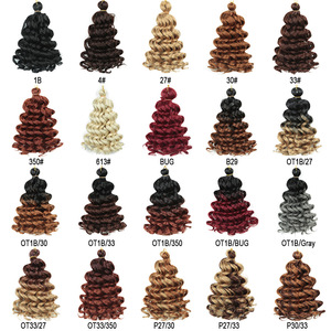 Extensions per capelli all'ingrosso in fibra a bassa temperatura con doppia trama morbida, stile onda oceanica, densità 180%-200% - Product Image 2